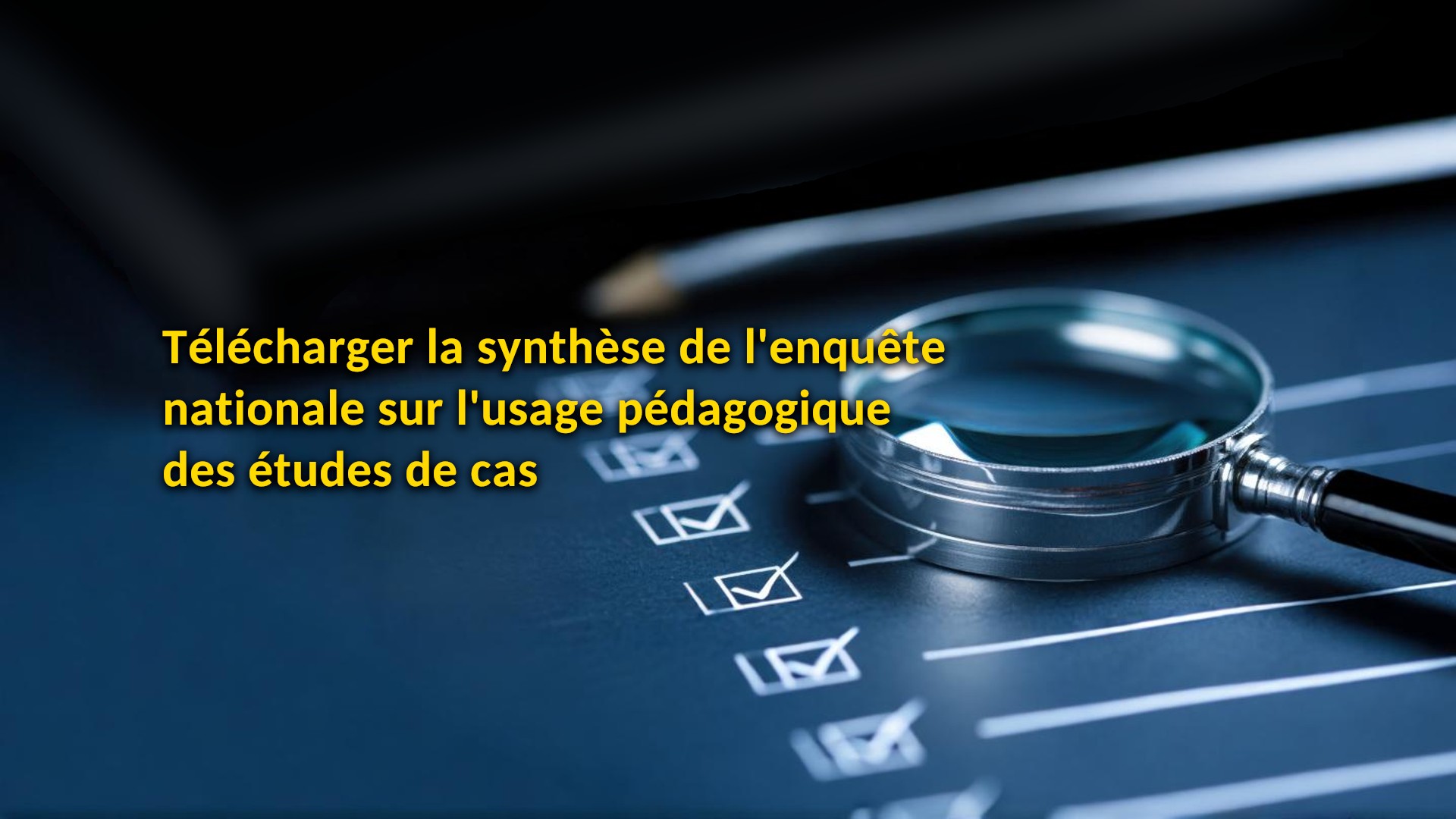 Enquete sur l'usage p�dagogique des cas